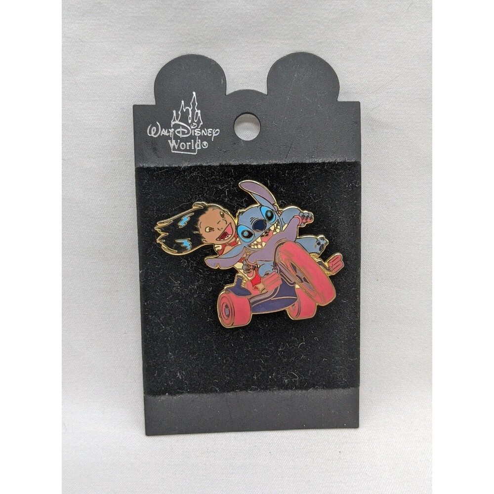 Walt Disney World Lilo And Stitch Riding Pink Tricycle Pin